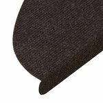 vidaXL Tapis d'escalier auto-adhésifs 10 Pièces noir 56x17x3 cm
