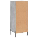 vidaXL Buffet Gris béton 34 5x34x90 cm Bois d'ingénierie