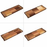 vidaXL Tapis d'escalier autoadhésifs 5 Pièces 65x21x4 cm Marron