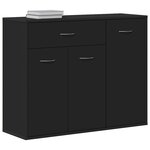 vidaXL Buffet Noir 88x30x70 cm Bois d'ingénierie