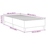 vidaXL Cadre de lit plateforme Bleu 100 x 200 cm