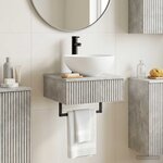 vidaXL Basin de lavage mural Gris béton 40 x 41 x 40 5 cm