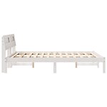 vidaXL Cadre de lit Blanc 120 x 200 cm Bois massif en pin