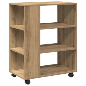 vidaXL Armoire roulante chêne artisanal 60x35x75 cm bois d'ingénierie