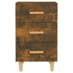 vidaXL Table de chevet chêne fumé 40x40x66 cm bois d'ingénierie
