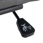 vidaXL Chaise pivotante de bureau noir bouclé comme de la laine tissu