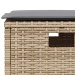 vidaXL Ensemble à manger de jardin avec coussins 5Pièces Beige poly rotin