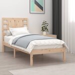 vidaXL Cadre de lit bois massif 75x190 cm petit simple