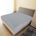 vidaXL Drap-housse Jersey Gris 140x200 cm Coton