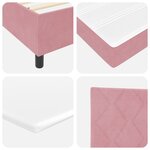 Lit box spring vidaXL avec matelas rose super king en velours