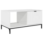 vidaXL Table basse Blanc brillant 90 x 49 x 46 cm Bois d'ingénierie