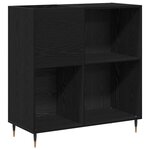 vidaXL Meuble à vinyles Chêne noir 85 x 38 x 89 cm Bois d'ingénierie