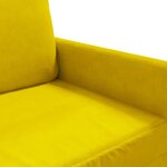 vidaXL Canapé à 2 places Jaune 140 cm Velours