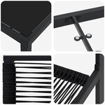vidaXL Ensemble de salle à manger pour jardin 7 Pièces Noir