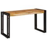 vidaXL Table Gigogne 3 Pièces Bois de Mangue Massif et Métal