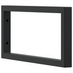 vidaXL Supports d'étagères pour lavabo 2 Pièces noir rectangulaire acier