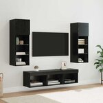 vidaXL Meubles TV muraux 5 Pièces Chêne noir 60 x 30 x 30 cm