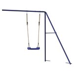 Vidaxl toboggan/balançoire pour maisonnette de jeu bleu polypropylène