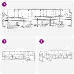 vidaXL Ensemble de canapés d'extérieur 4 pc Blanc et crème Polyester