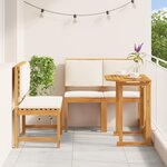 vidaXL Ensemble de salle à manger de jardin 4 pièces en bois d'acacia massif