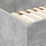 vidaXL Cadre de lit superposé avec bureau Gris béton 75 x 190 cm