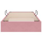 vidaXL Cadre de lit ottoman avec stockage Rose 90 x 200 cm Velours
