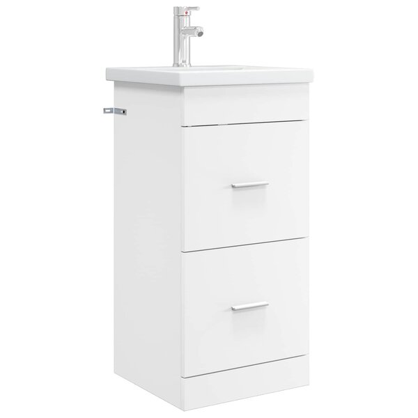 vidaXL Meuble de salle de bain avec évier Blanc 42 x 40 x 84 5 cm