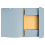 EXACOMPTA - Chemise a élastiques 3 rabats - 24 x 32 - Carte lustrée 390G - Couleur gris tourterelle