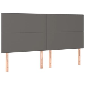 vidaXL Tête de lit Gris 180x5x118/128 cm Similicuir