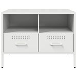 vidaXL Meubles TV 2 Pièces blanc 68x39x50 5 cm acier