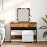 vidaXL Coiffeuse Bois Ancien 100 x 40 x 130 cm Bois d'ingénierie