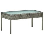 Salon de jardin meuble d'extérieur ensemble de mobilier 5 pièces avec coussins résine tressée gris 02_0016442