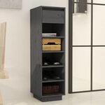 vidaXL Armoire à chaussures gris 30x34x105 cm bois de pin massif