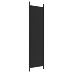 vidaXL Cloison de séparation 3 panneaux Noir 150x200 cm Tissu