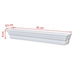 vidaXL Étagères murales Aaliyah 2 Pièces Blanc