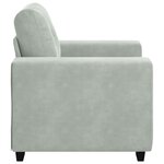 vidaXL Fauteuil Gris clair 100x78x80 cm Velours