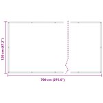 vidaXL Écran de balcon 120 x 700 cm Tissu Oxford Rectangulaire
