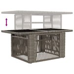 vidaXL Table de jardin relevable Gris 100 x 55 x 37 cm