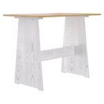 vidaXL Table à manger et banc REINE marron miel blanc bois pin solide