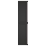 vidaXL Armoire de rangement d'extérieur gris et noir 65x37x165 cm PP