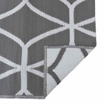 vidaXL Tapis d'extérieur ARAKIL Gris et blanc 250 x 300 cm PP