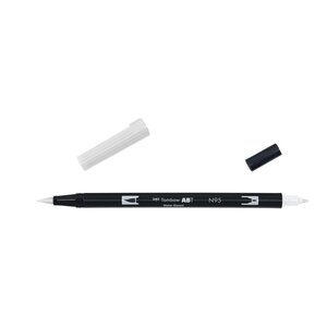 Feutre dessin double pointe abt dual brush pen n95 gris froid 1 tombow