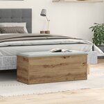 Boîte de rangement vidaXL en Chêne Artisan 90x35x35 cm en bois d'ingénierie
