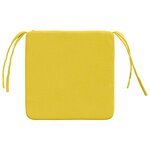 vidaXL Coussins de siège 4 Pièces Jaune clair 40 x 40 x 3 cm tissu