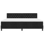 vidaXL Lit à ressorts avec matelas Noir 200 x 200 cm Velours