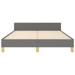 vidaXL Cadre de lit sans matelas gris foncé 140x200 cm tissu
