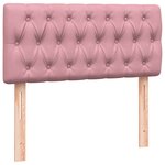 vidaXL Sommier à lattes de lit avec matelas rose 90x220 cm velours