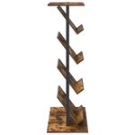 vidaXL Étagère à magazines avec étagère Chêne fumé 68 x 40 x 123 5 cm