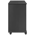 vidaXL Cabinet roulant 63 5 x 39 x 65 5 cm Bois de Pin Massif Gris