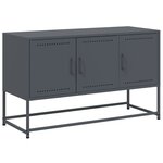 vidaXL Meuble TV anthracite 100 5x39x60 5 cm acier